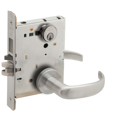 Schlage Storeroom Mortise Lock with Deadbolt, 17A Design, Satin Stainless Steel L9480P 17A 630